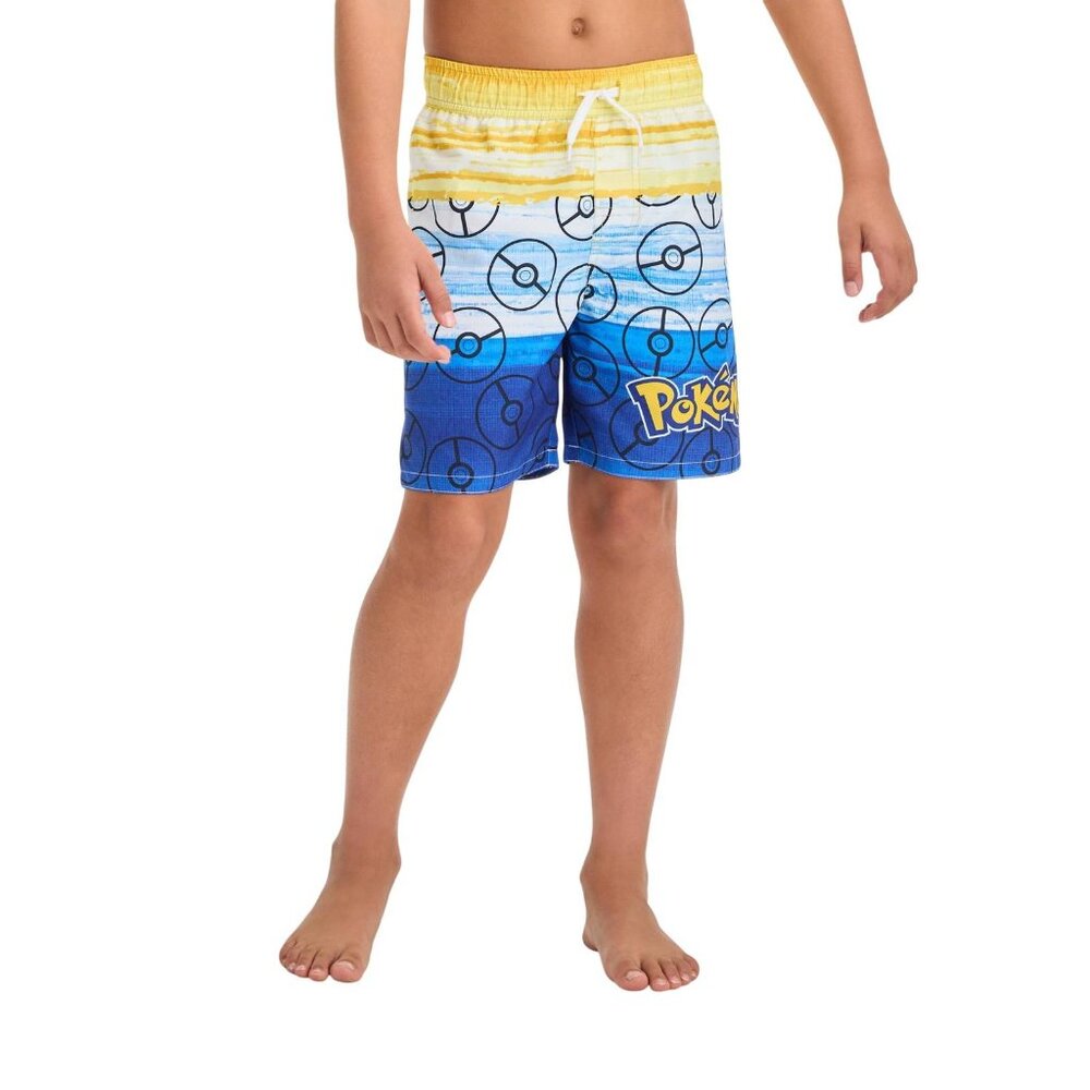 NWT Pokemon Boys Youth Swim Shorts 88992974 Yellow Multi XS